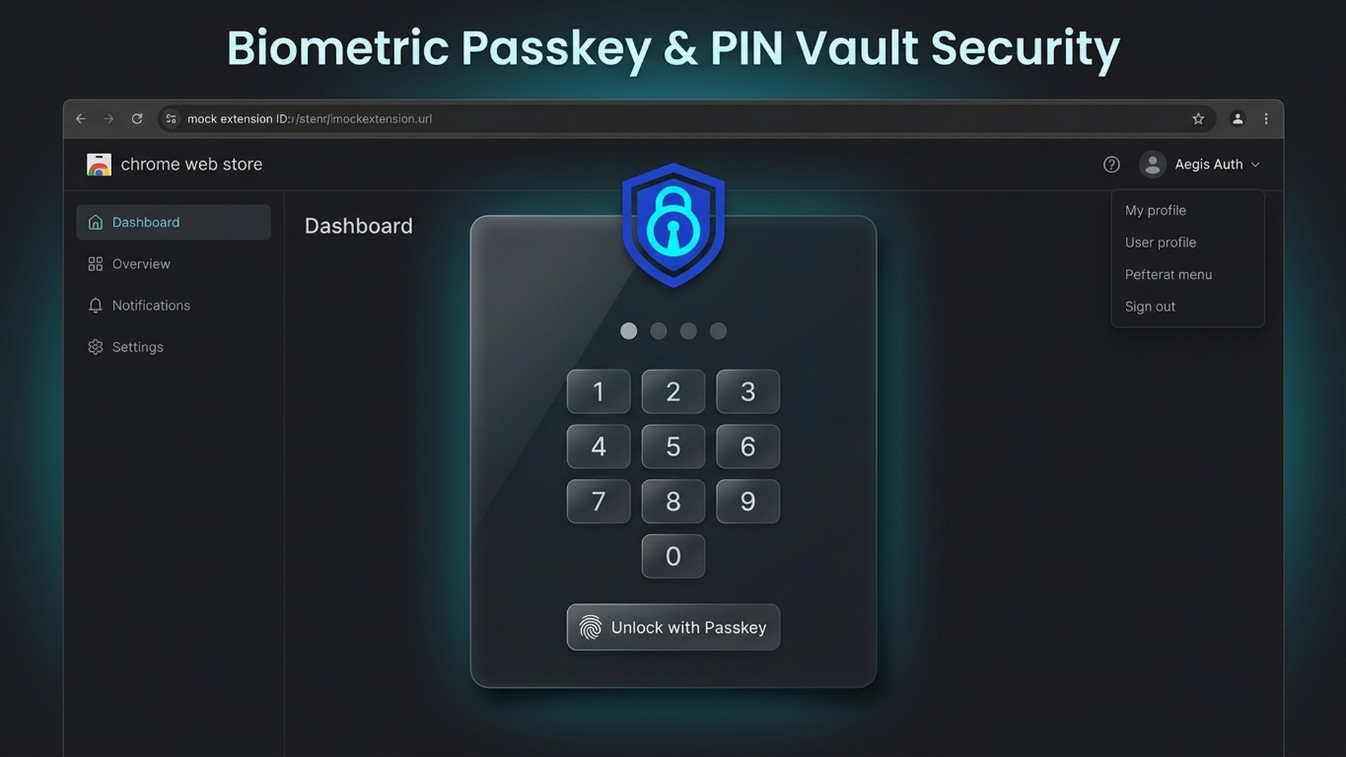 Vault Lock & Biometrics Mockup